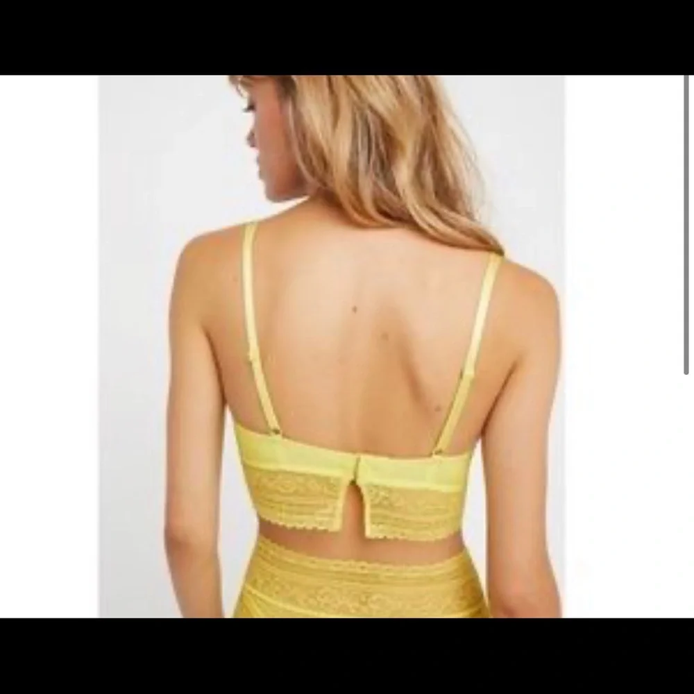 NWT Free People Get Off My Cloud Bra Citrus Yellow (34B)